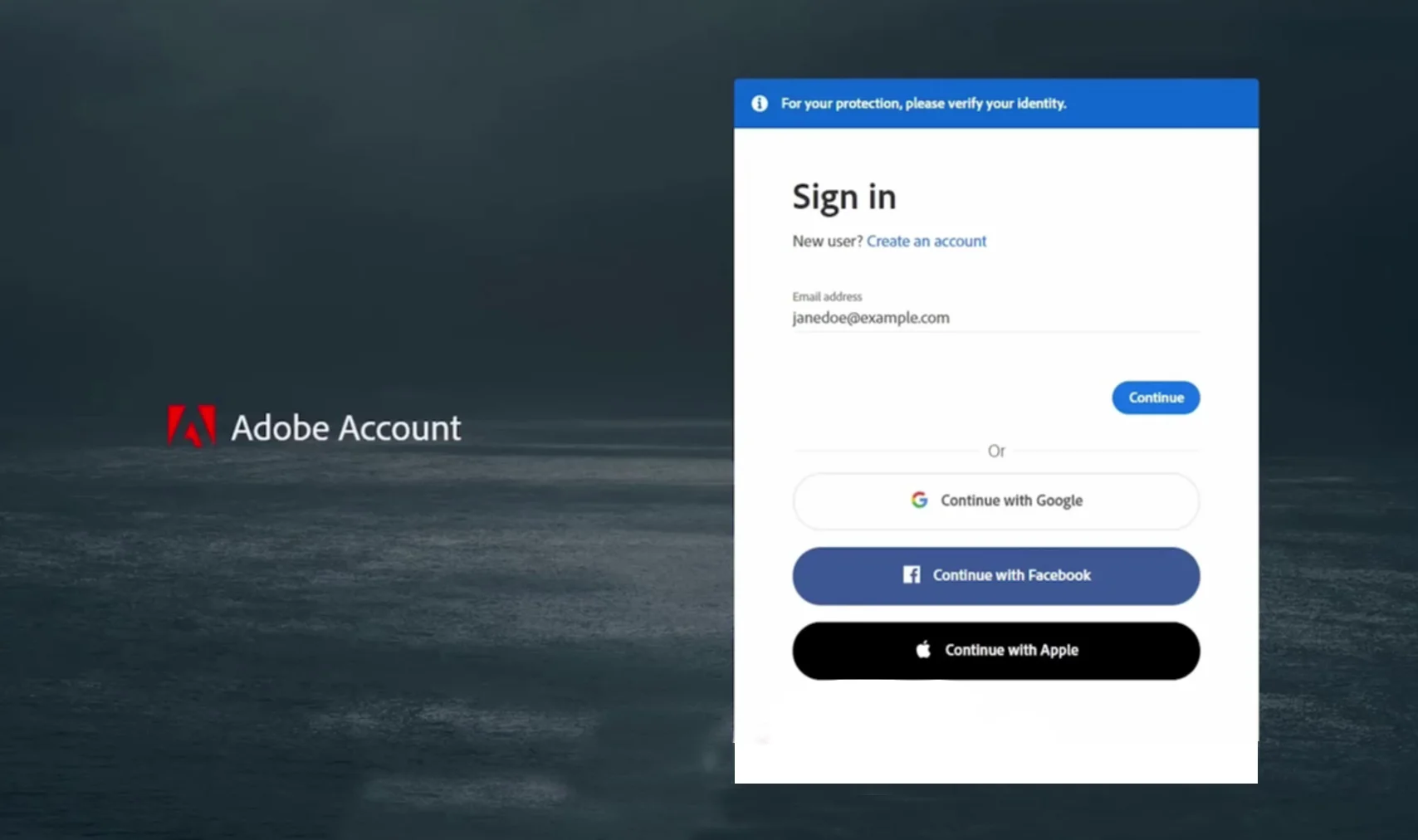 Sign in to https Adobe